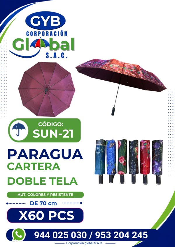 paragua cartera doble tela SUN-21
