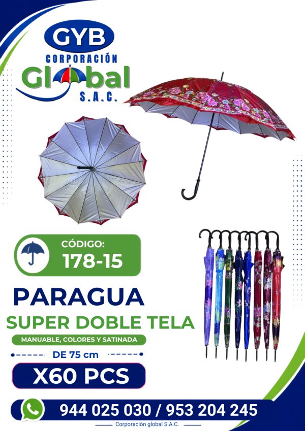 paragua doble tela 178-15