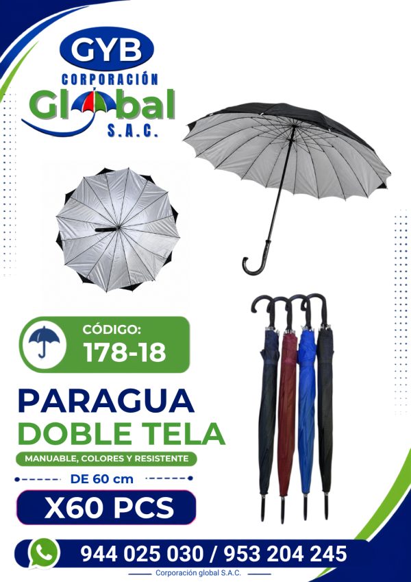 paragua doble tela 178-18