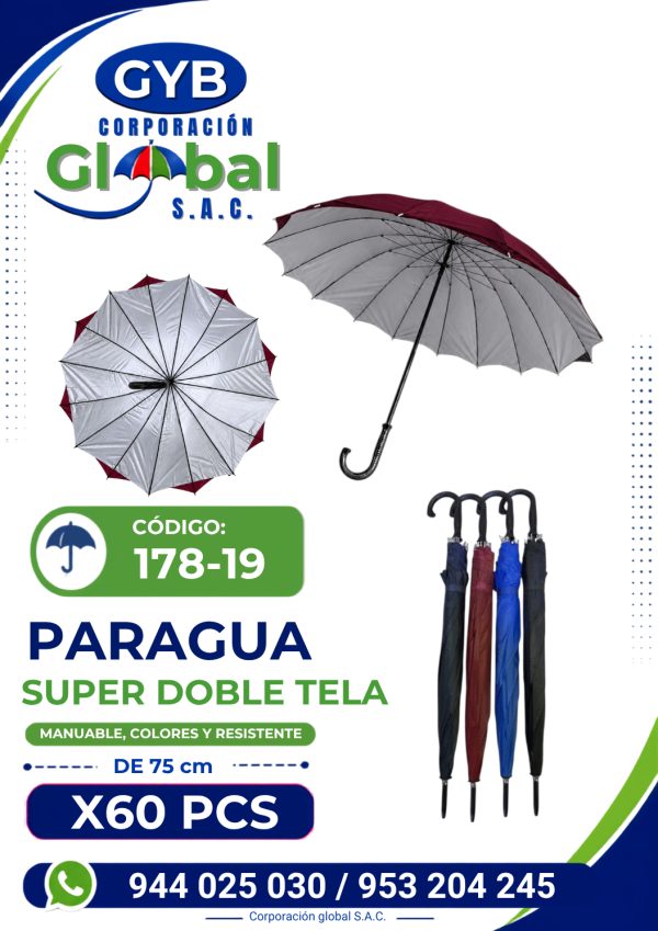 paragua doble tela 178-19