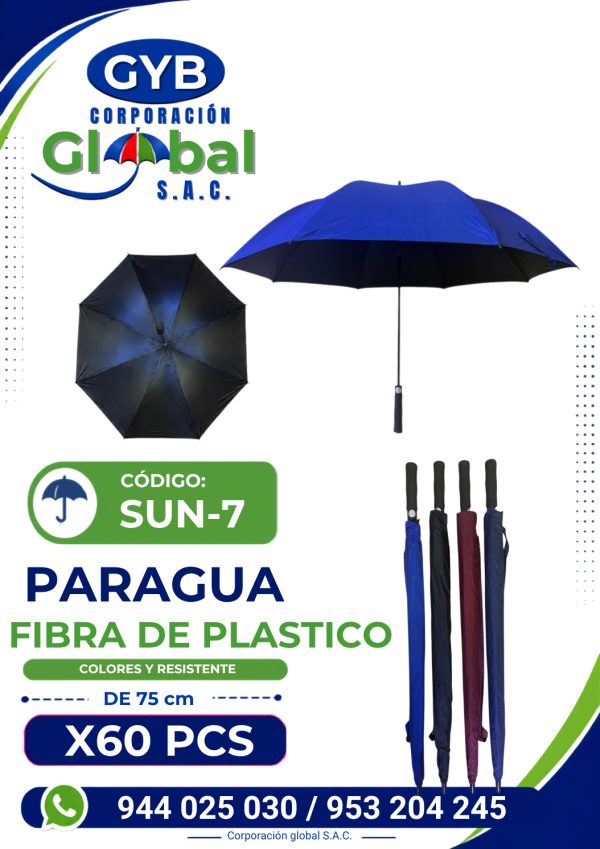 paragua fibra de plástico