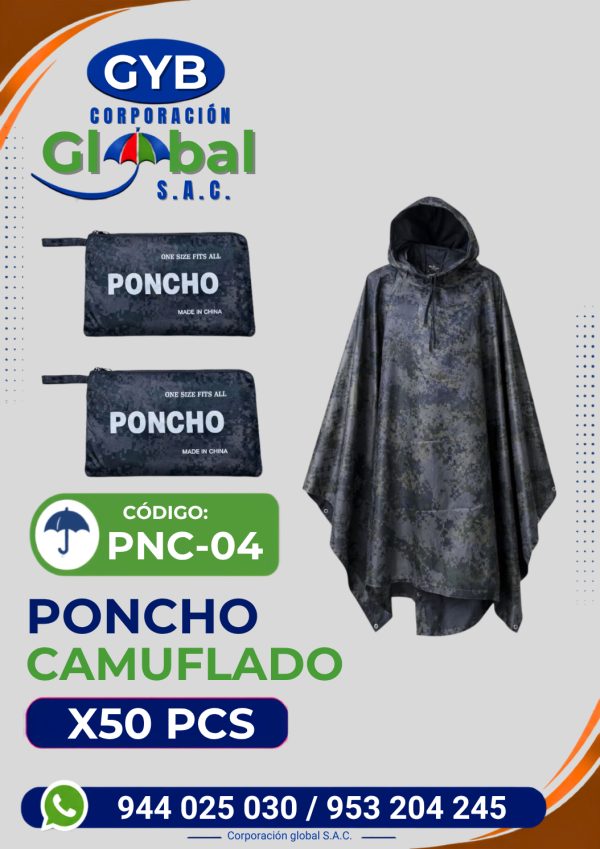 poncho camuflado H-887
