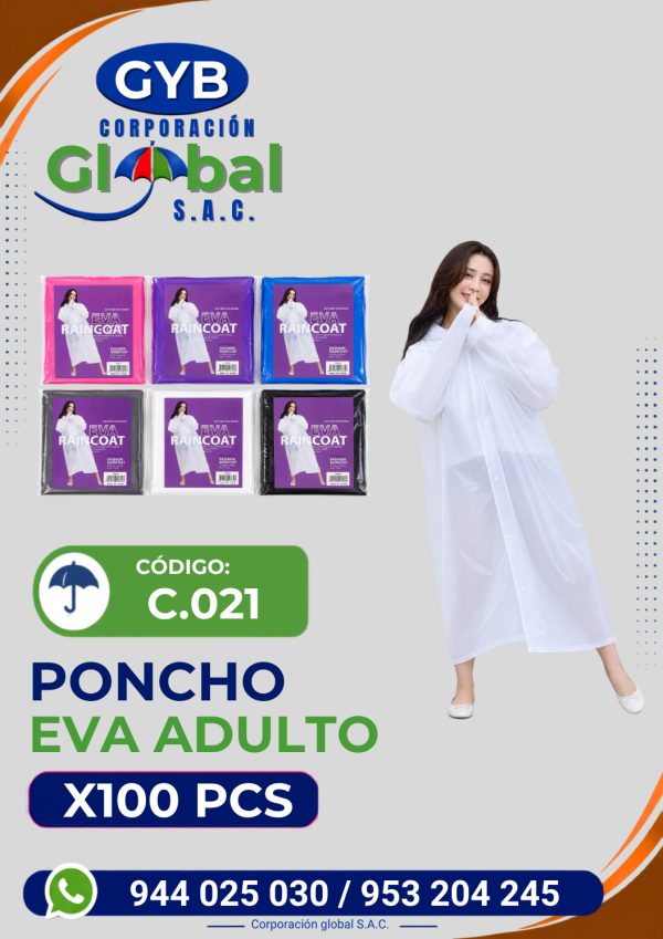 Poncho Eva adulto manga C.021