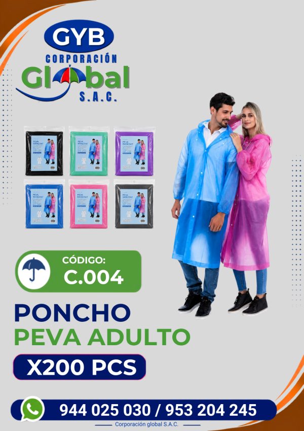poncho PEVA adulto C.004